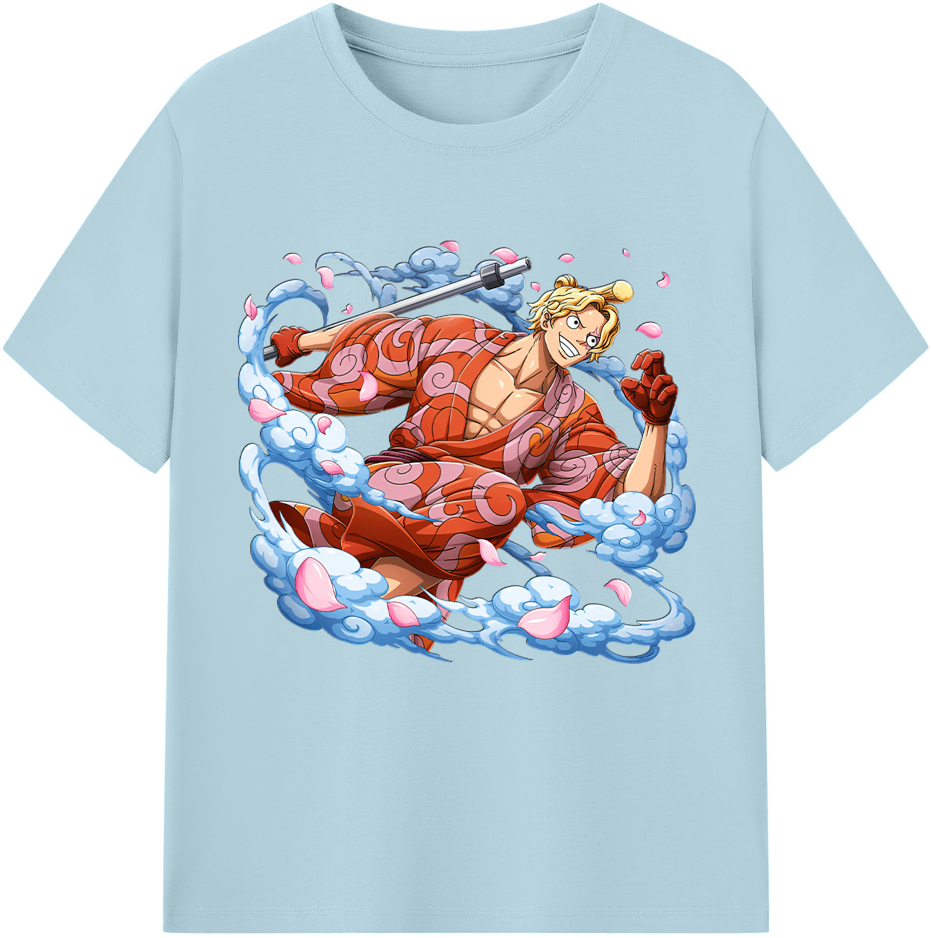 ワンピース サンジ ONE PIECE Sanji 綿100％半袖Tシャツ（フロントプリント）